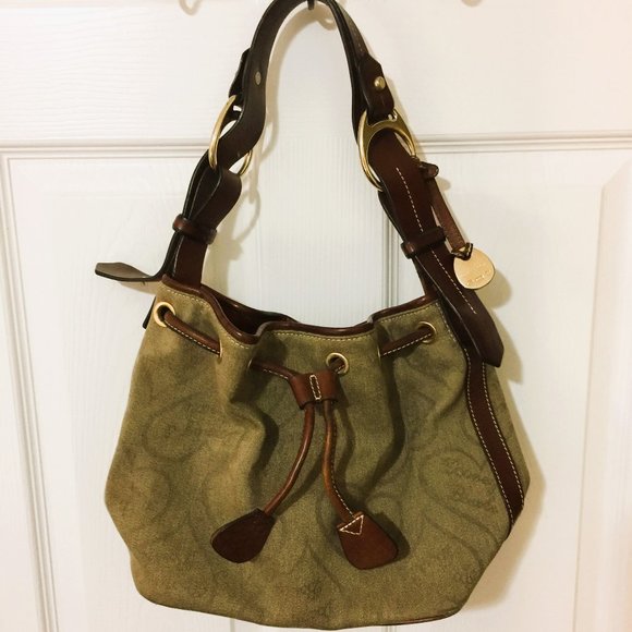 DOONEY & BOURKE VINTAGE HEART CANVAS SHOULDER BAG - Picture 1 of 5